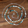 Dreamy Pearl & Blue Gemstone Bead Necklace by Brin