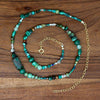 Deep, Dark Green Gemstone Bead Necklace by Brin