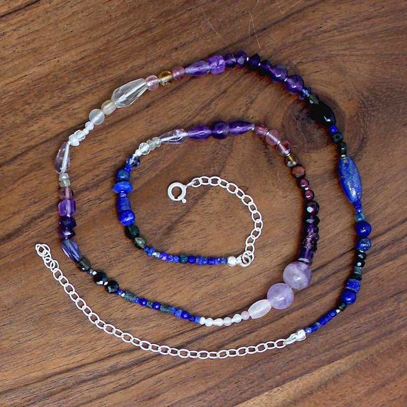 Purple Passion Gemstone Bead Necklace by Brin
