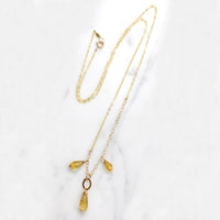 Golden Citrine Drop Necklace by Brin