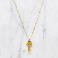 Golden Citrine Drop Necklace by Brin