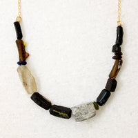 Aurora Roman Glass Bead Necklace by Brin