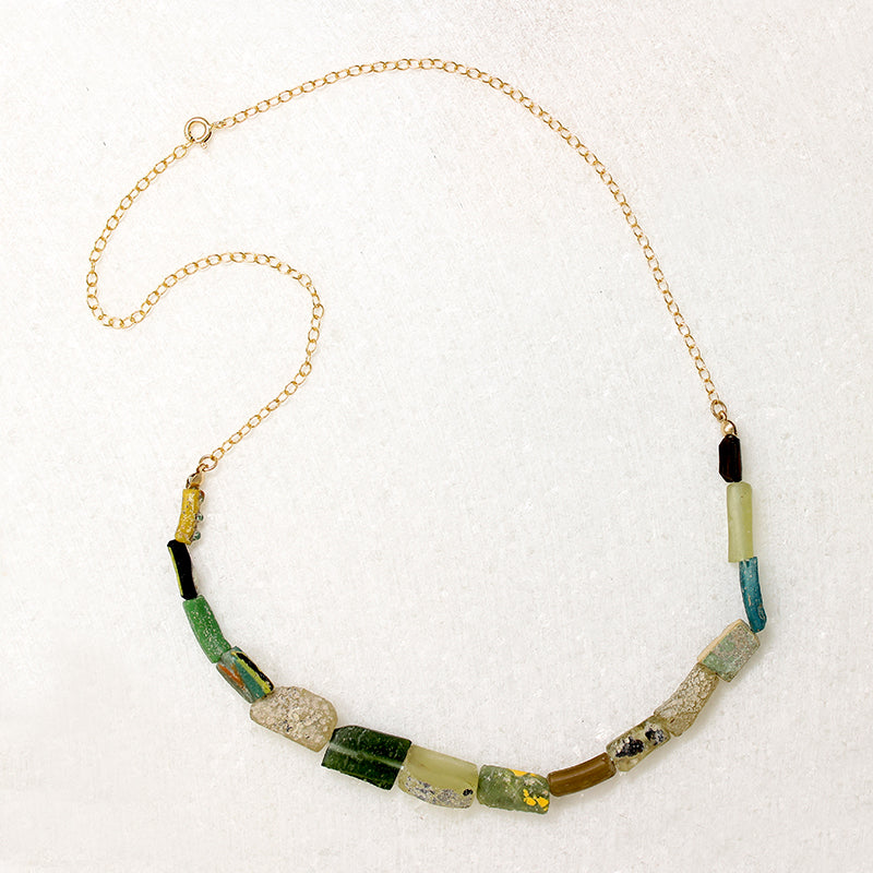 Veritas Roman Glass Bead Necklace by Brin