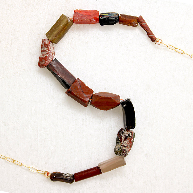 Vesta Roman Glass Bead Necklace by Brin