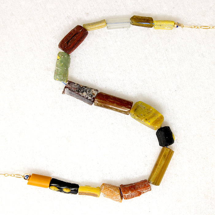 Ceres Roman Glass Bead Necklace by Brin