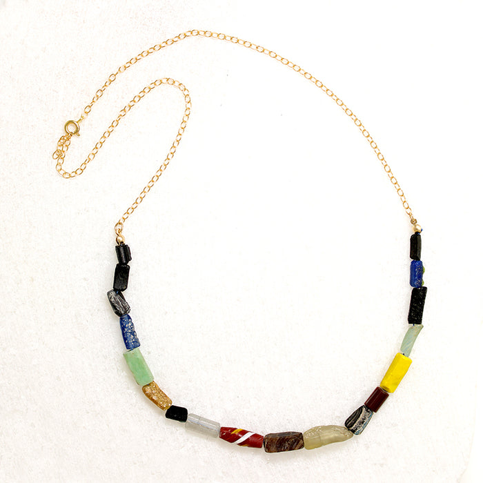 Flora Roman Glass Bead Necklace by Brin