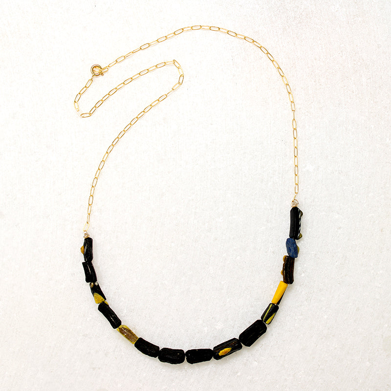 Jupiter Roman Glass Bead Necklace by Brin