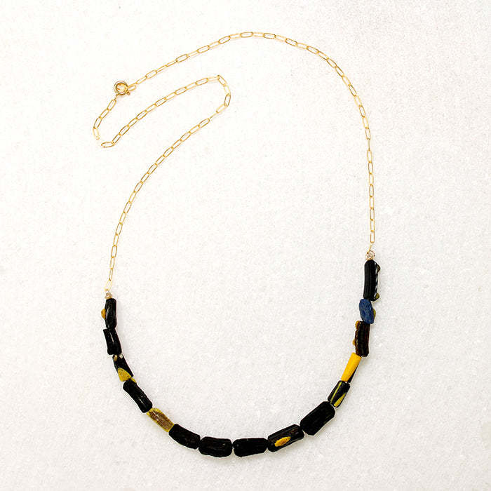 Jupiter Roman Glass Bead Necklace by Brin