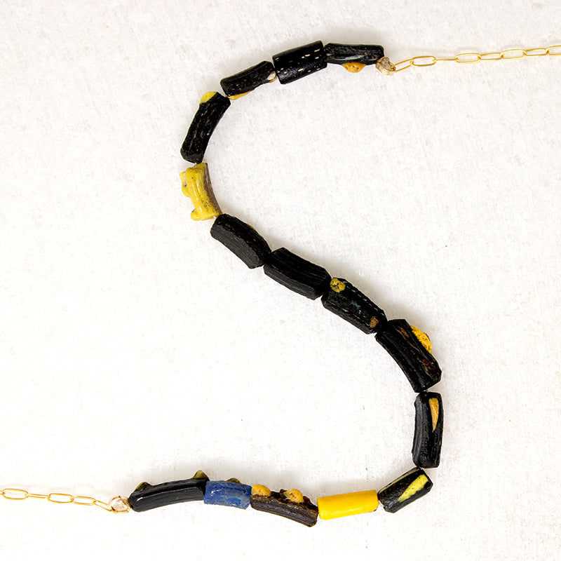 Jupiter Roman Glass Bead Necklace by Brin