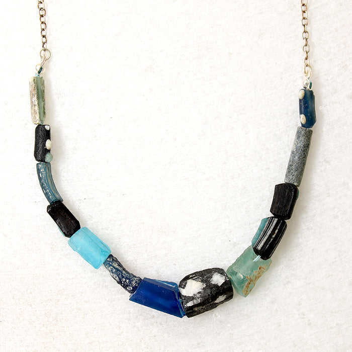 Minerva Roman Glass Bead Necklace by Brin