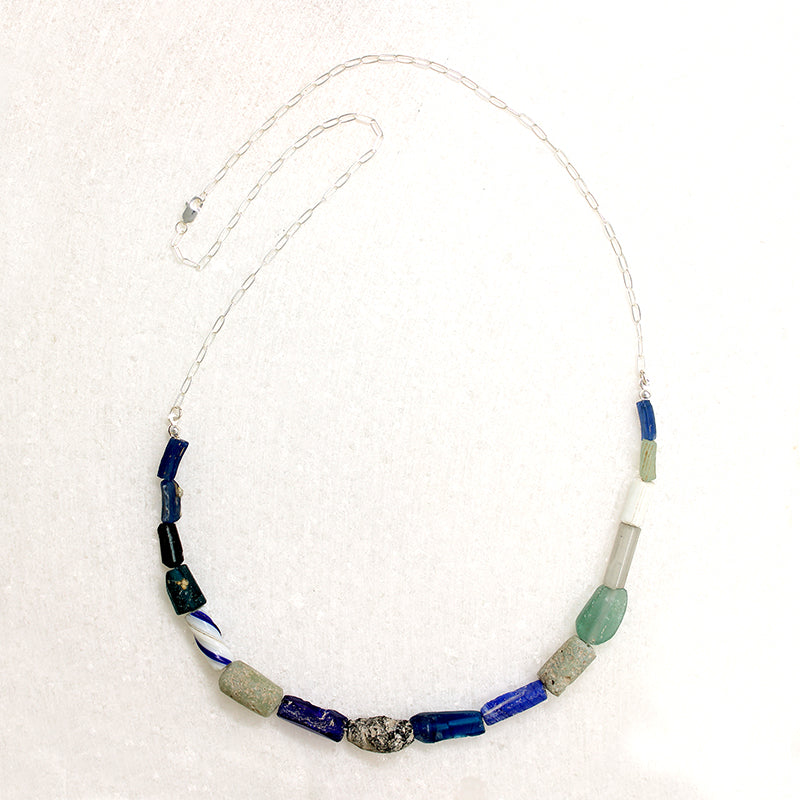 Neptune Roman Glass Bead Necklace by Brin