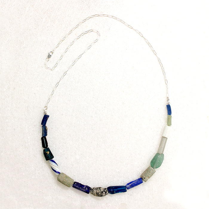 Neptune Roman Glass Bead Necklace by Brin