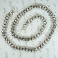 Navajo Rocker Design Silver Beaded Necklace