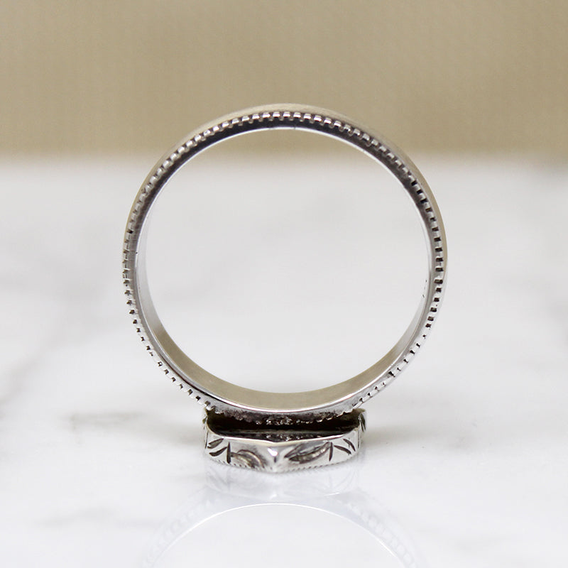 Satisfying Sterling Silver Signet Ring Size 10