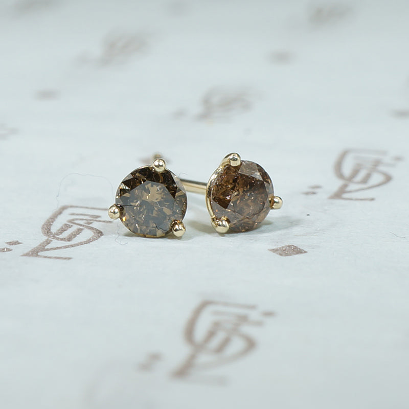 Cinnamon Diamond Studs