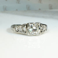 Bud & Blossom Glittering Deco Diamond Engagement Ring