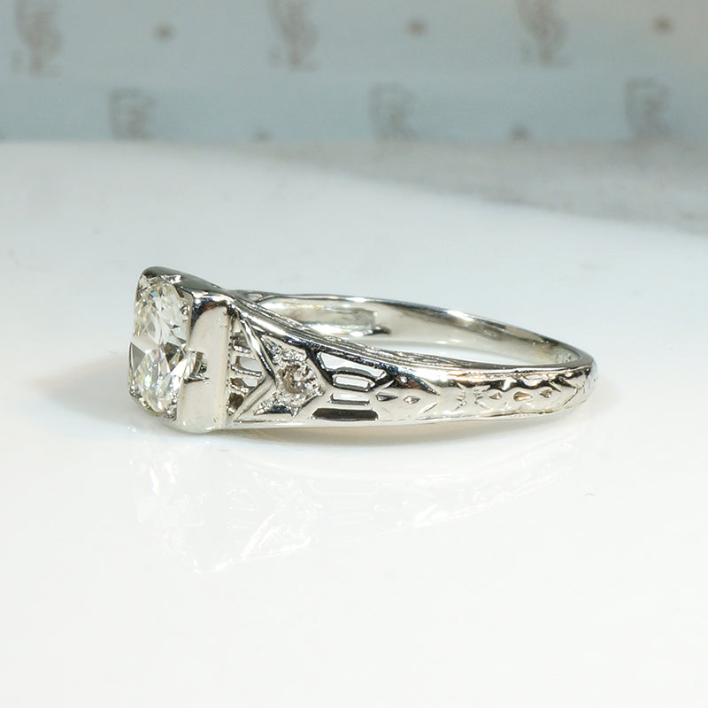 Bud & Blossom Glittering Deco Diamond Engagement Ring
