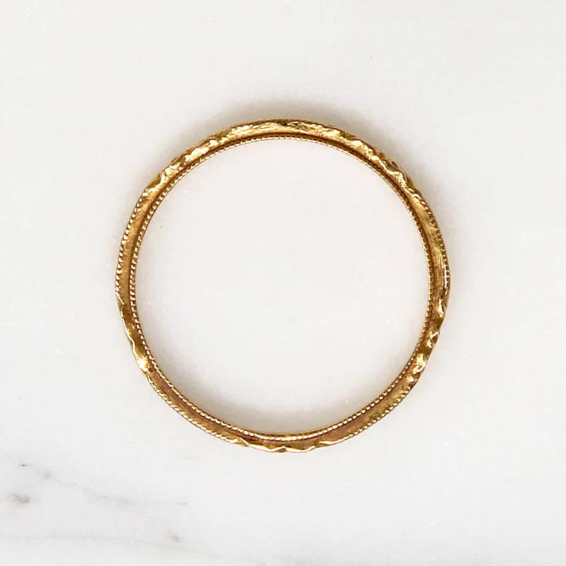 Blush Engraved Band in Recycled Rose Gold by 720
