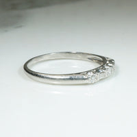 Elevated Baguette & Round Diamond Platinum Band