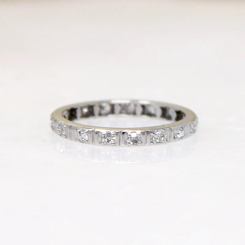 Diamond & Platinum Eternity Band with Sweet Details