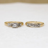 Two-Tone Tulip Retro Wedding Set
