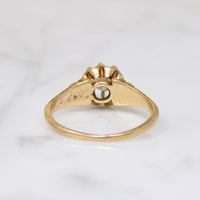 Engraved Victorian Solitaire with Rose Cut Diamond