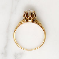 Engraved Victorian Solitaire with Rose Cut Diamond
