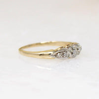 Classic Two-Tone Gold Diamond Wedding Set