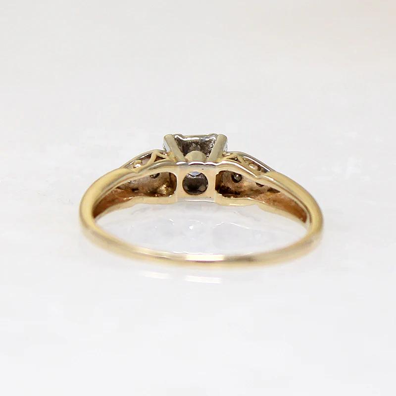 Classic Two-Tone Gold Diamond Wedding Set