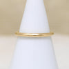 Slim 18k Gold Band with Deep Half Round Exterior