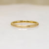 Slim 18k Gold Band with Deep Half Round Exterior