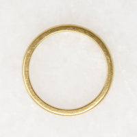 Slim 18k Gold Band with Deep Half Round Exterior