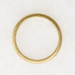 Slim 18k Gold Band with Deep Half Round Exterior
