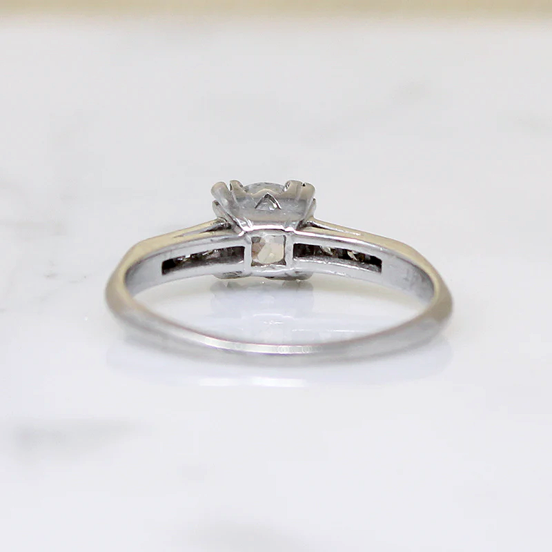 Refined Old European Cut Diamond & Platinum Engagement Ring