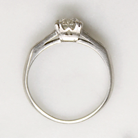 Refined Old European Cut Diamond & Platinum Engagement Ring