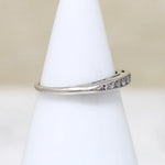 Dainty Channel Set Graduated Diamond Band in White Gold