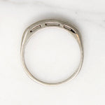 Dainty Channel Set Graduated Diamond Band in White Gold