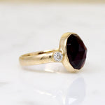 Rose Cut Garnet & Diamond Ring by 720