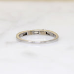 Refined Baguette & Round Diamond Platinum Band