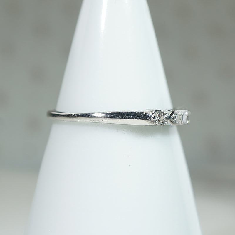 Petite Diamond & Palladium Wedding Band