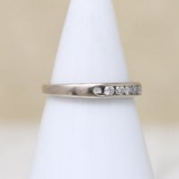 Chic Mid Century Half Hoop Diamond Band