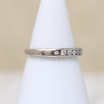 Chic Mid Century Half Hoop Diamond Band