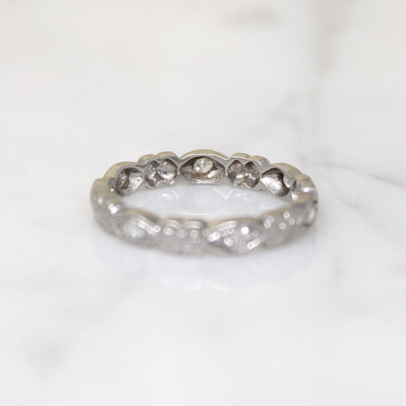 Forget-Me-Nots & Diamonds Platinum Eternity Band