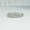 Retro White Gold Band with Seven Bright Diamonds