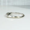 Retro White Gold Band with Seven Bright Diamonds