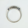 Retro White Gold Band with Seven Bright Diamonds