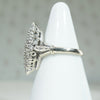 Mid Century Diamond & White Gold Navette Ring