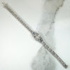 Lacy Filigree Diamond & Sapphire Art Deco Bracelet