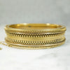 Striking Gold Filled Etruscan Revival Hinged Bangle