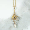 Delicate Diamond-Set Lavalier with River Pearl